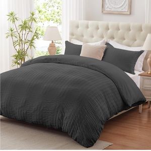 Cozyide Queen size Seersucker Duvet Cover Set 157